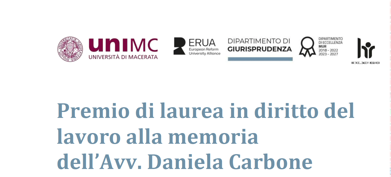 Premio di laurea in diritto del lavoro alla memoria dell’Avv. Daniela Carbone